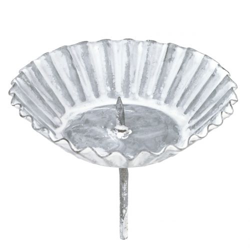 Bougeoir moule à pâtisserie gris Ø8,5cm H7,5cm 4pcs