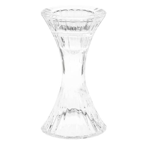 Bougeoir rond en verre bougeoir Ø7cm H13cm 2pcs