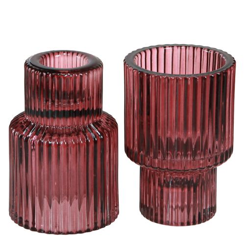 Article Bougeoir bougeoir en verre en Berry H8cm 4 pcs