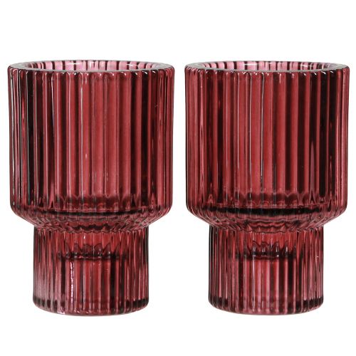 Article Bougeoir bougeoir en verre en Berry H8cm 4 pcs