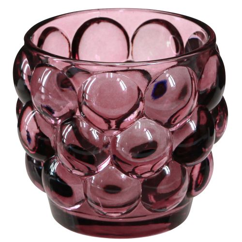Floristik24 Bougeoir photophore en verre Berry Ø7cm H7cm 6 pcs