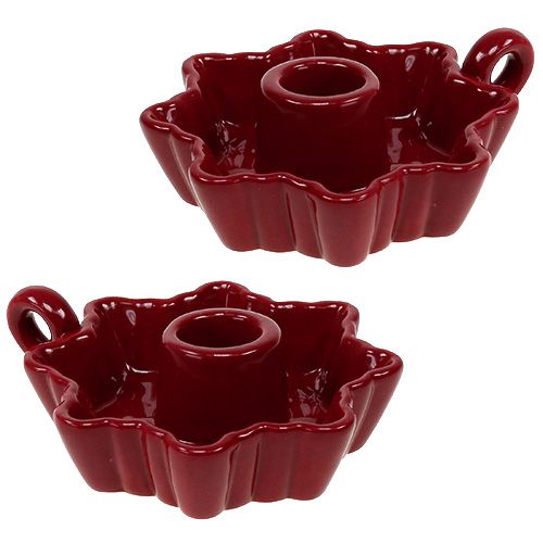 Floristik24 Chandelier Céramique Rouge Ø12cm 2pcs