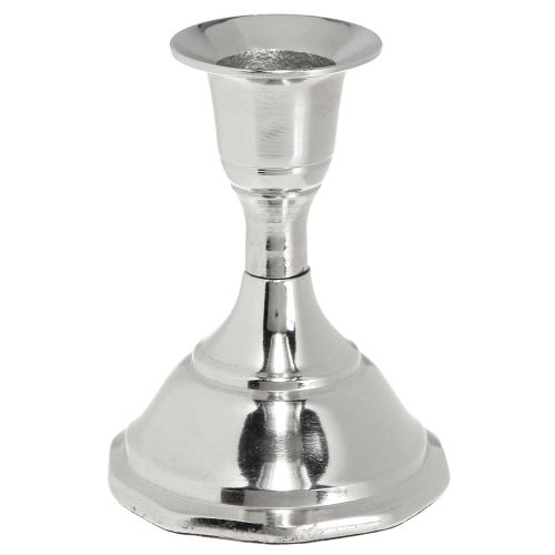 Article Bougeoir métal argenté bougeoir bâton H9,5cm 2pcs