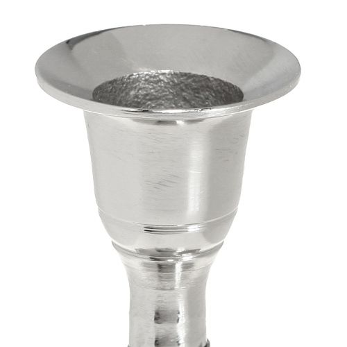 Article Bougeoir métal argenté bougeoir bâton H9,5cm 2pcs