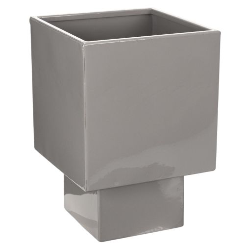 Pot de fleurs cubique gris avec socle pour une décoration moderne, 22 cm acheter | Floristik24.be