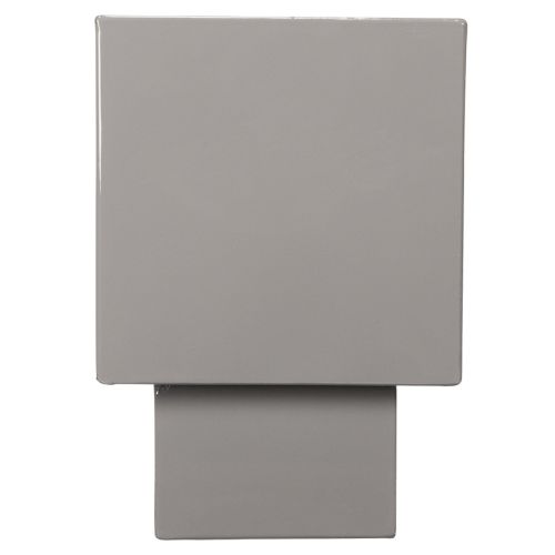Pot de fleurs cubique gris