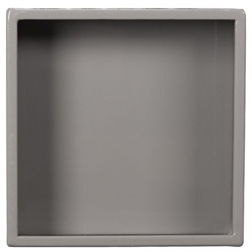 Pot de fleurs cubique gris