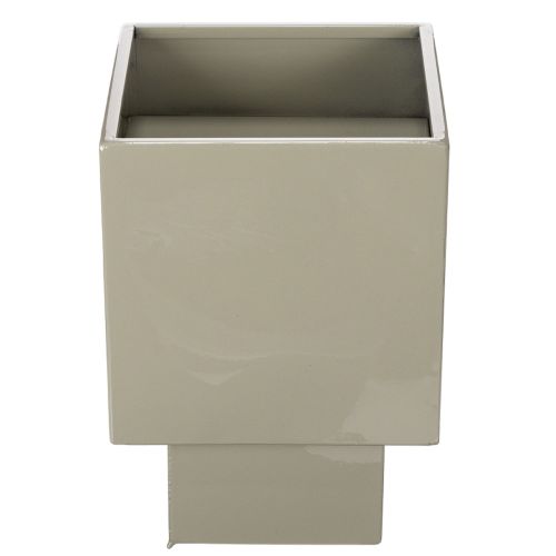 Pot de fleurs cubique vert, 22