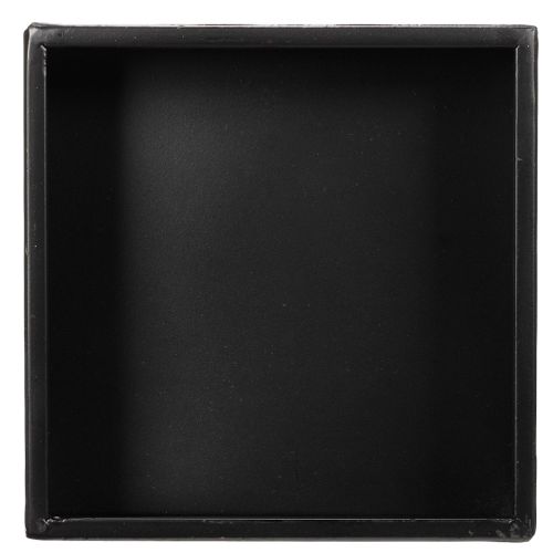 Pot de fleurs cubique noir
