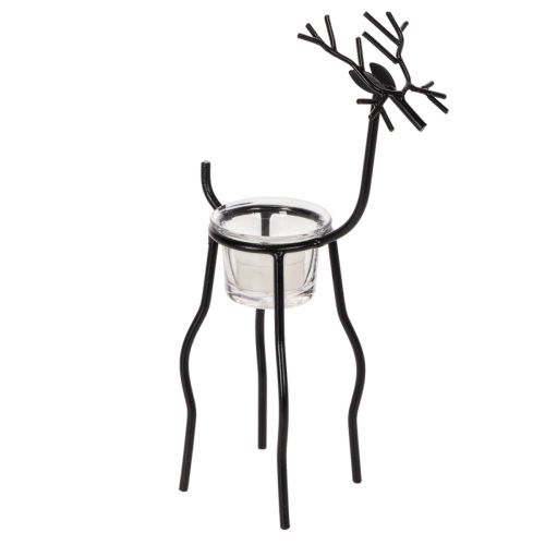 Porte-bougie renne avec verre pour bougie chauffe-plat, 28 cm acheter | Floristik24.be