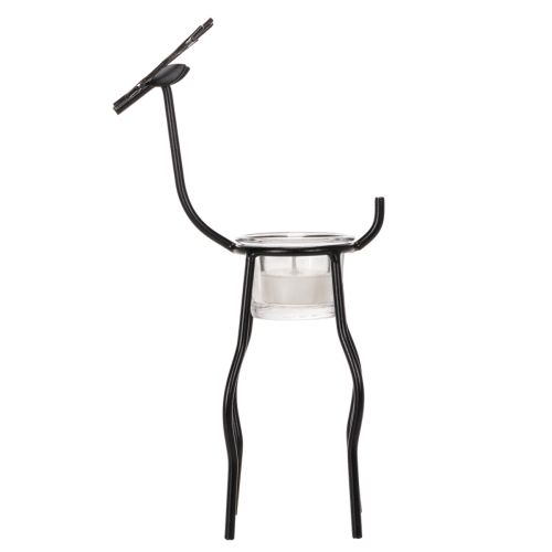 Porte-bougie renne avec verre
