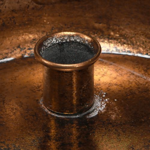Article Bougeoir bol pour 4 bougies bâtons aspect antique bronze Ø22cm