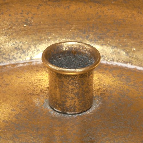 Article Bougeoir bol pour 4 bougies bâtons aspect antique doré Ø22cm