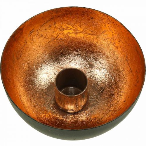 Article Bougeoir noir, bougeoir bâton bronze Ø10cm H5cm