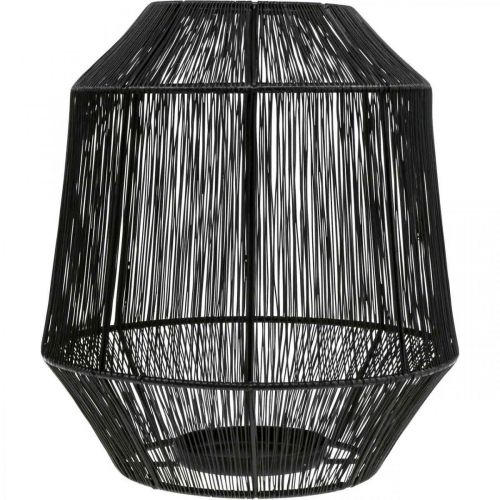 Article Bougeoir Lanterne Déco Noir Panier Fil Ø24cm H28cm