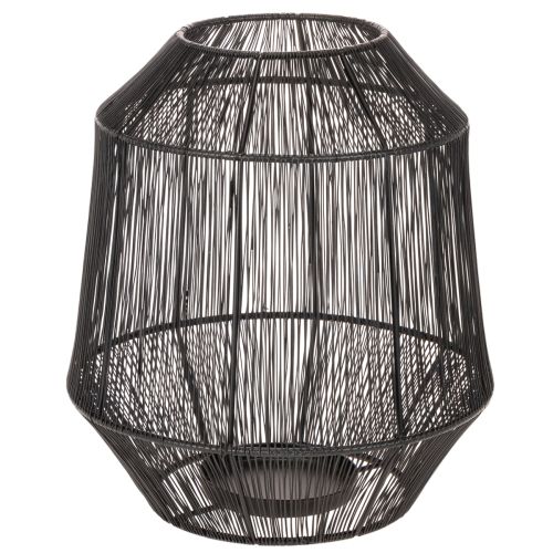 Bougeoir noir, lanterne décorative, panier en fil de fer, Ø 24 cm, H 28 cm acheter | Floristik24.be