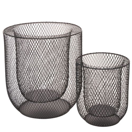 Bougeoir en fil de fer noir, Ø 28,5/18 cm, lot de 2 acheter | Floristik24.be