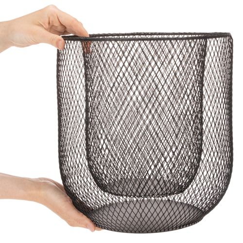 Bougeoir en fil de fer noir, Ø 28,5/18 cm, lot de 2 | Floristik24.be