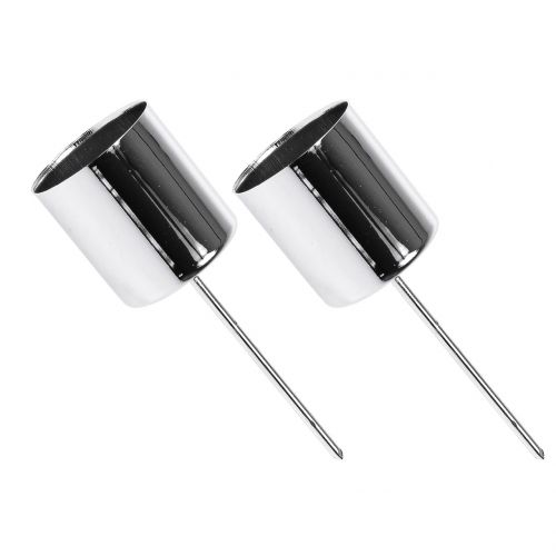 Floristik24 Bougeoir argent pour bougies bâtons Ø3,5cm 4 pcs