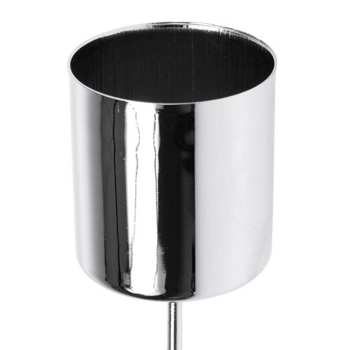 Article Bougeoir argent pour bougies bâtons Ø3,5cm 4 pcs