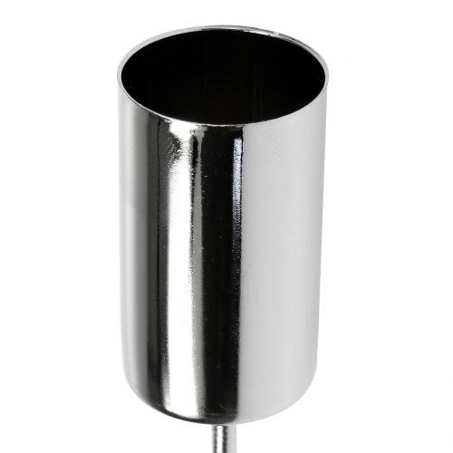 Article Bougeoir argent pour bougies bâtons Ø2,2cm 4 pcs