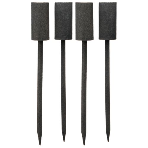 Article Bougeoir bâton bougies métal anthracite vintage Ø23mm 4pcs
