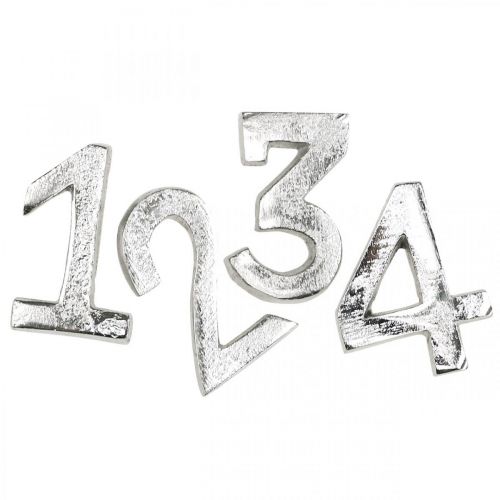 Floristik24 Numéros de l'Avent Bougies Bougie Pin Numéros Avent 4.5cm 4pcs