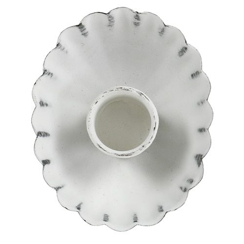 Floristik24 Bougeoir blanc Ø8,5cm H2,5cm