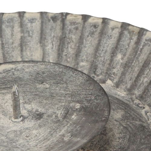 Article Bougeoir comme moule à pâtisserie assiette à bougie gris Ø15cm H3cm 4pcs