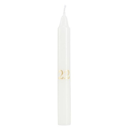 Floristik24 Bougeoir sur verre avec 24 bougies Calendrier de l'Avent H14,5cm