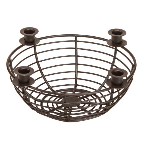 Floristik24 Bougeoir pour 4 bougies bol décoratif métal marron Ø14cm