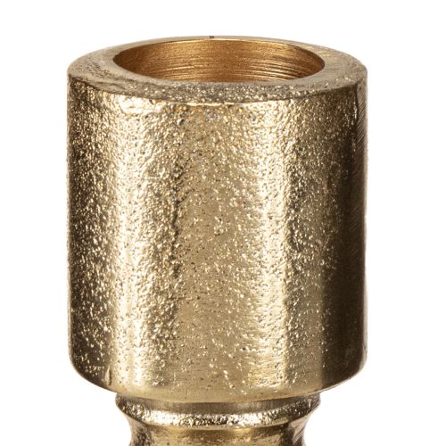 Article Bougeoir pour bouteilles en métal aspect antique doré clair H15cm