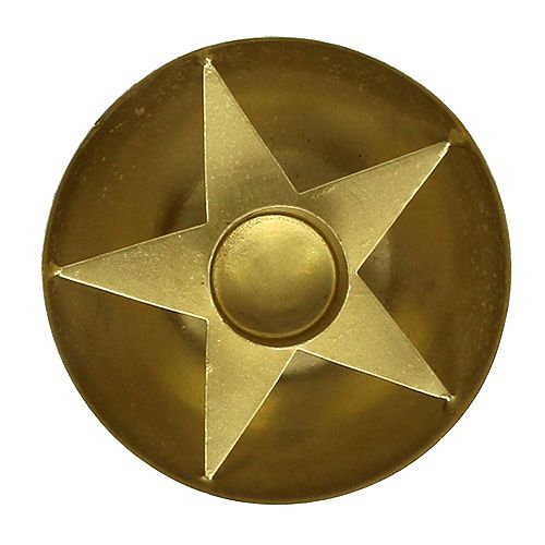 Floristik24 Bougeoir pour bougies coniques or Ø8cm H5cm