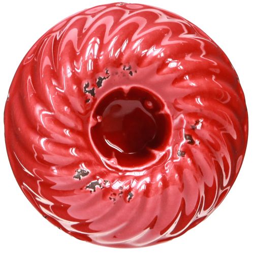 Article Bougeoir pour bougies bâtons moule à pâtisserie en céramique rouge 8cm 6 pcs