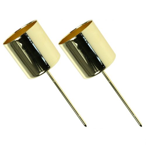 Article Bougeoir pour bougies bâtons doré Ø3,5cm H4cm 4 pcs