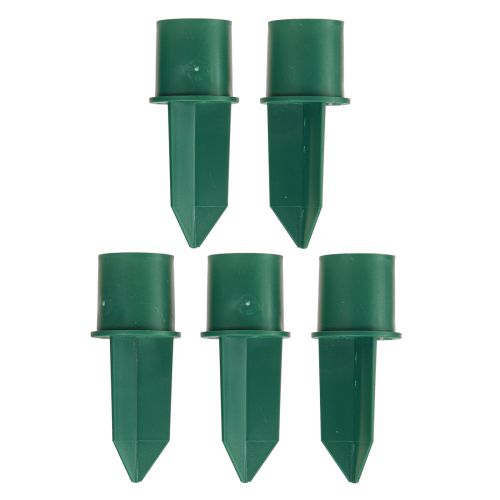 Floristik24 Bougeoir pour bougies bâtons en plastique vert Ø2,2cm 5 pcs