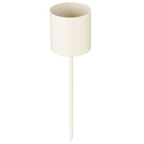 Floristik24 Bougeoir pour bougies coniques épaisses, métal, beige, 3,8 x 14 cm, 4 pièces