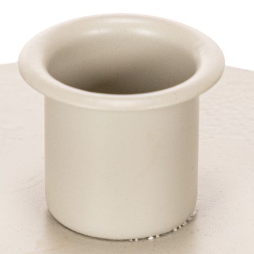 Bougeoirs ronds couleur crème pour bougies coniques, décoration de table, 10 cm, lot de 2 | Floristik24.be