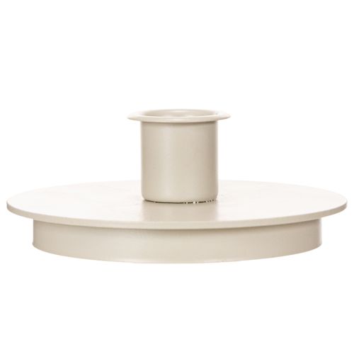 Bougeoirs ronds couleur crème pour bougies coniques, décoration de table, 10 cm, lot de 2 | Floristik24.be