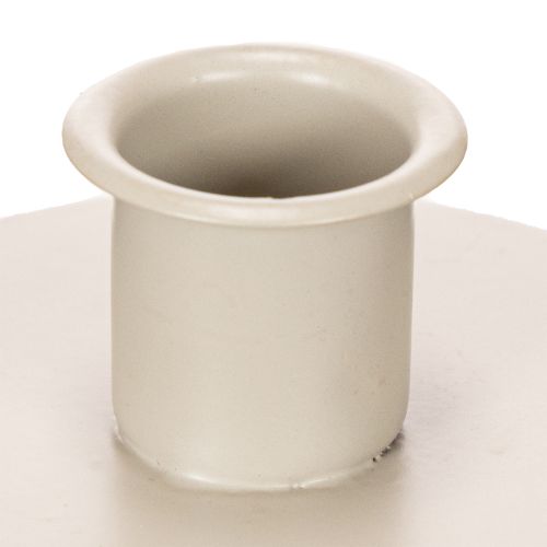Bougeoir en métal beige mat, petit bougeoir pour bougies coniques, 8 cm, lot de 3 | Floristik24.be