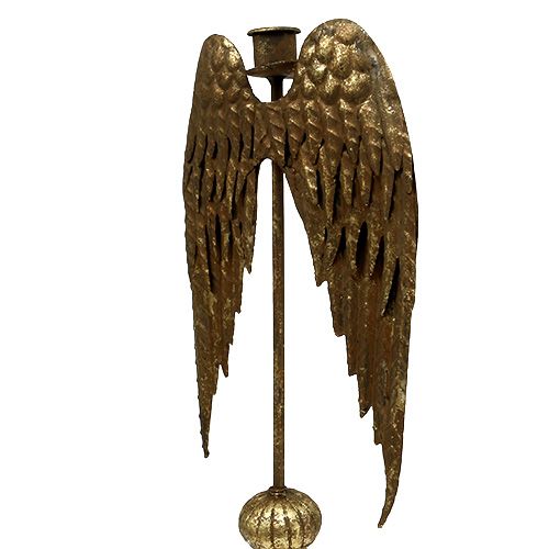 Floristik24 Chandelier avec ailes d'ange or H42cm
