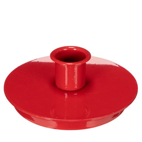 Bougeoirs compacts en métal rouge pour bougies coniques de 10 cm, lot de 2 acheter | Floristik24.be