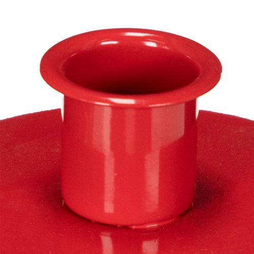 Petits bougeoirs rouges pour bougies coniques de 8 cm, lot de 3 | Floristik24.be