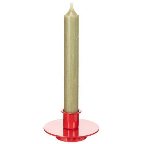 Petits bougeoirs rouges pour bougies coniques de 8 cm, lot de 3 | Floristik24.be