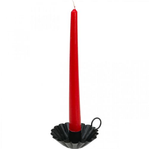 Article Bougeoir noir Bougeoir métal décoration de table Ø9.5cm H3cm