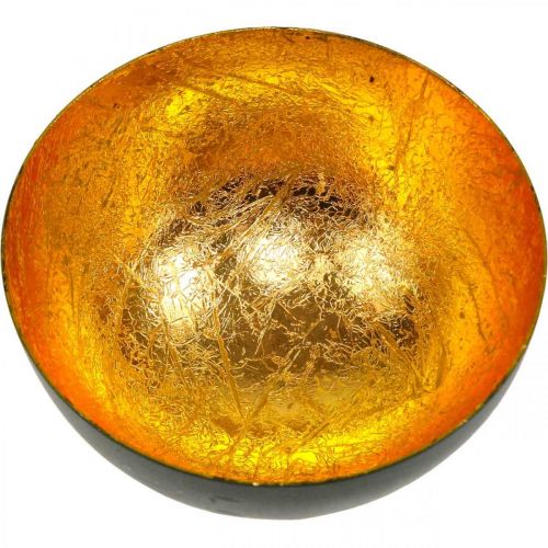 Floristik24 Décoration de table Bol de Noël noir doré Ø10cm H5cm