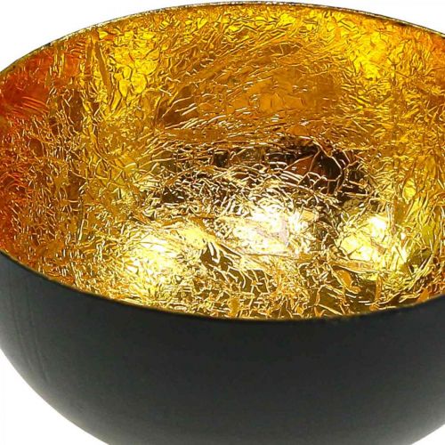 Article Décoration de table Bol de Noël noir doré Ø8cm H4cm
