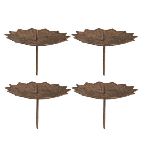 Article Bougeoir enfichable Ø11cm H8cm effet rouille 4pcs