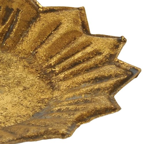 Article Bougeoir enfichable doré aspect antique pour bougies piliers Ø11cm 4pcs