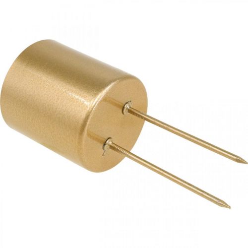 Article Bougeoir enfichable doré photophore métal Ø5cm 4pcs